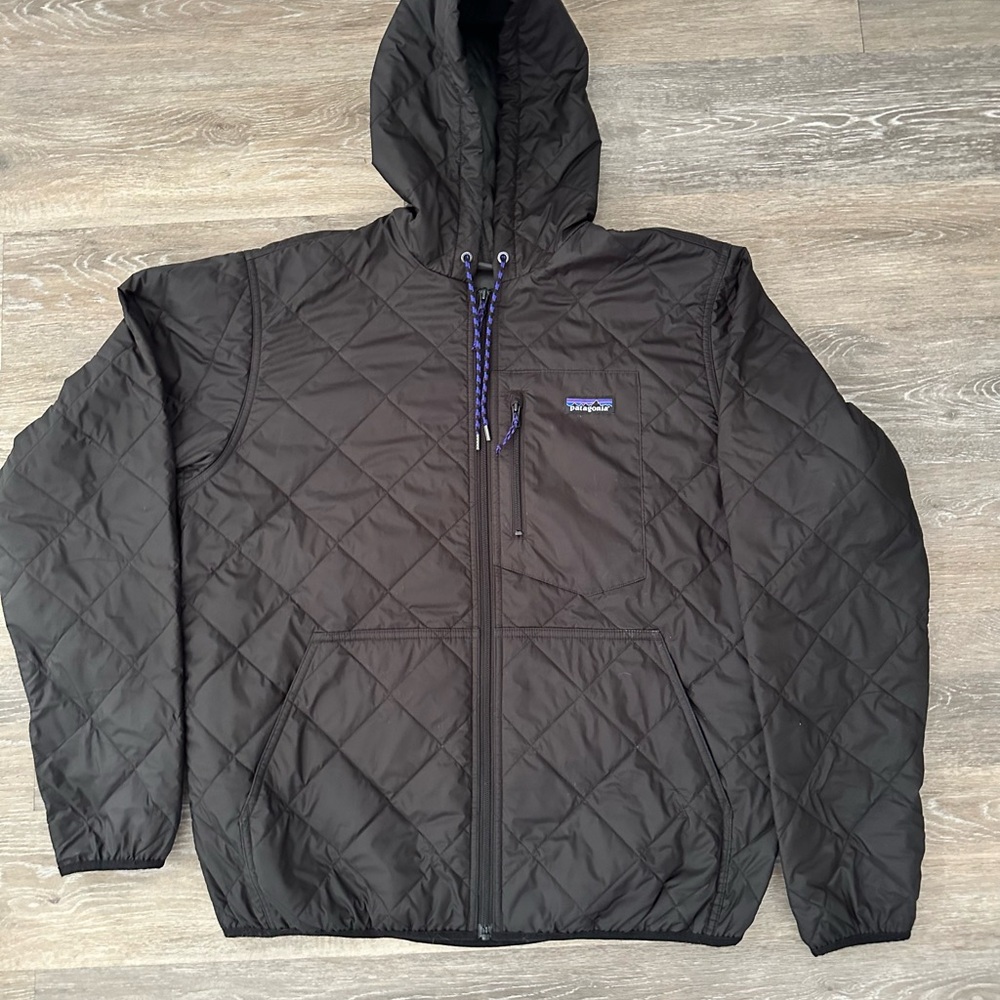 Patagonia Black Hooded Puffer Jacket